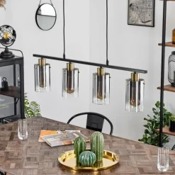 hofstein Suspension Hunouri Noir, 4 lumières