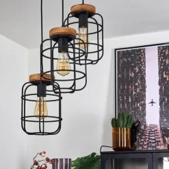 Lampes Vintages & Rétros-hofstein Suspension Husvik Noir, 3 lumières