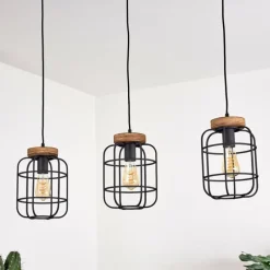 Luminaires Scandinaves-hofstein Suspension Husvik Noir, 3 lumières