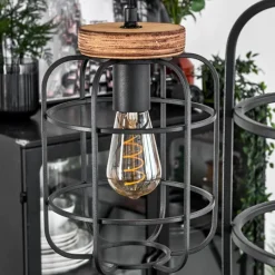 Lampes Vintages & Rétros-hofstein Suspension Husvik Noir, 6 lumières