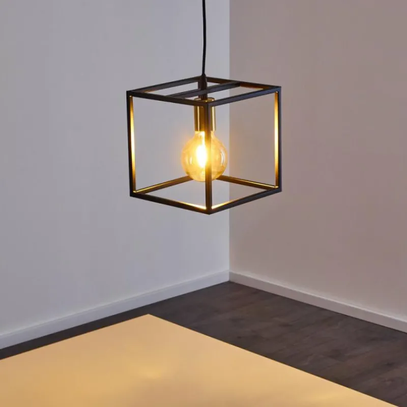 Lampes Dorées-hofstein Suspension Ibusuki Or, Laiton, Noir, 1 lumière