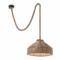 Style Boho-Chic-Luminaires Ideallux Suspension Ideal Lux CANAPA Brun, Noir, 1 lumière