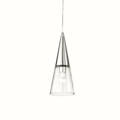 Luminaires Ideallux Suspension Ideal Lux CONO Chrome, 1 lumière