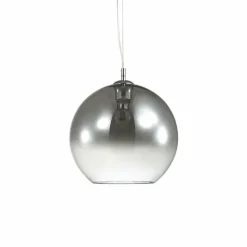 Suspension Verre Fumé-Luminaires Ideallux Suspension Ideal Lux DISCOVERY Chrome, 1 lumière