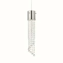 Luminaires Ideallux Suspension Ideal Lux GOCCE Chrome, 1 lumière