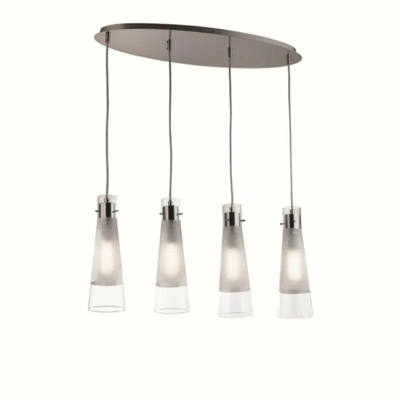 Luminaires Ideallux Suspension Ideal Lux KUKY Chrome, 4 lumières
