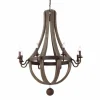 Luminaires Antiques-Luminaires Ideallux Suspension Ideal Lux MILLENNIUM Rouille, 8 lumières