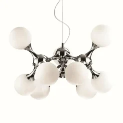 Luminaires Ideallux Suspension Ideal Lux NODI Chrome, 9 lumières
