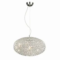 Luminaires Ideallux Suspension Ideal Lux ORION Chrome, Aspect cristal, 6 lumières* Suspensions