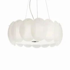 Luminaires Ideallux Suspension Ideal Lux OVALINO Blanc, 8 lumières