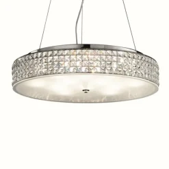 Luminaires Ideallux Suspension Ideal Lux ROMA Chrome, Aspect cristal, 12 lumières* Suspensions