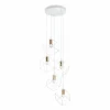 Luminaires Antiques-Luminaires Ideallux Suspension Ideallux ICE Blanc, 5 lumières