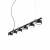 Luminaires Ideallux Suspension Ideallux MINOR Noir, 6 lumières* Suspensions