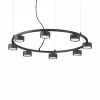 Luminaires Ideallux Suspension Ideallux MINOR Noir, 8 lumières* Suspensions