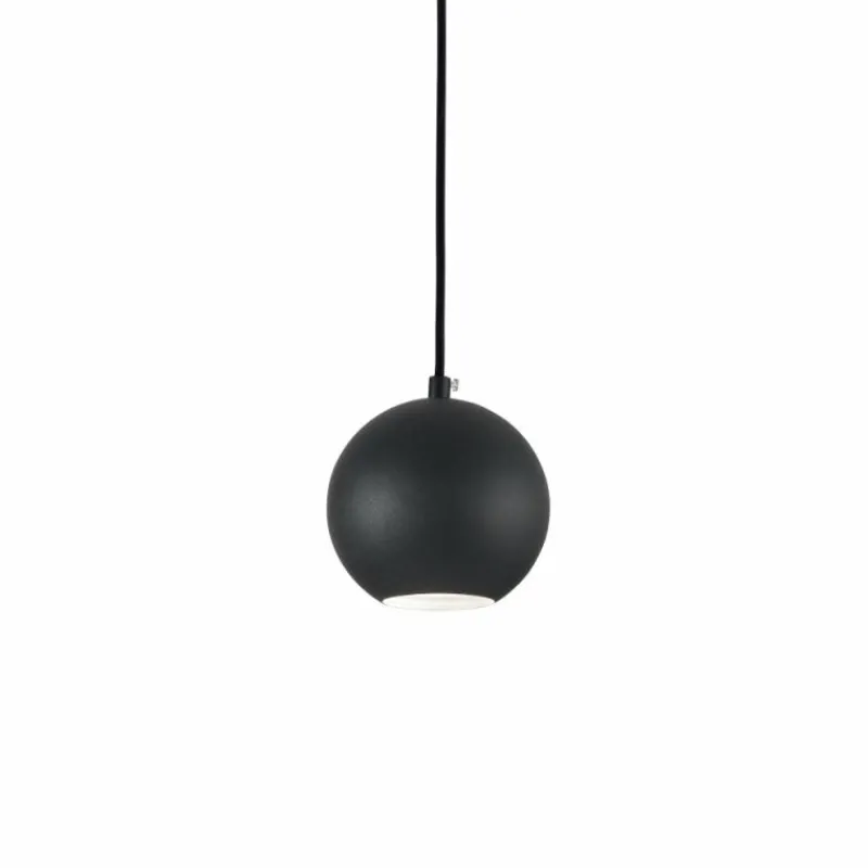 Lampes À Boules-Luminaires Ideallux Suspension Ideallux MR Noir, 1 lumière