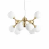 Lampes À Boules-Luminaires Ideallux Suspension Ideallux NODI Laiton, 9 lumières