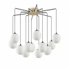 Lampes À Boules-Luminaires Ideallux Suspension Ideallux RHAPSODY Laiton, Noir, 12 lumières