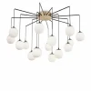 Lampes À Boules-Luminaires Ideallux Suspension Ideallux RHAPSODY Laiton, Noir, 16 lumières