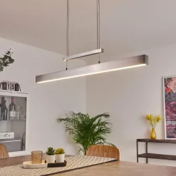 hofstein Suspension Ifo LED Aluminium brossé, 3 lumières