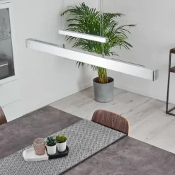 hofstein Suspension Ifo LED Aluminium brossé, 3 lumières