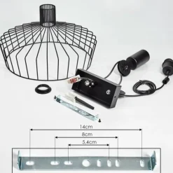 Lampes Vintages & Rétros-hofstein Suspension Ilihuli Noir, 1 lumière