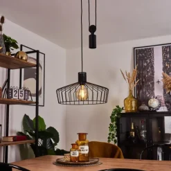 Lampes Vintages & Rétros-hofstein Suspension Ilihuli Noir, 1 lumière