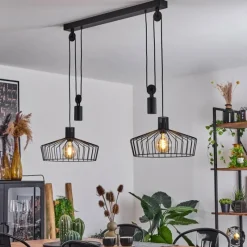Lampes Industrielles-hofstein Suspension Ilihuli Noir, 2 lumières