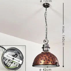 Lampes Industrielles-hofstein Suspension Ilvy Brun, 1 lumière