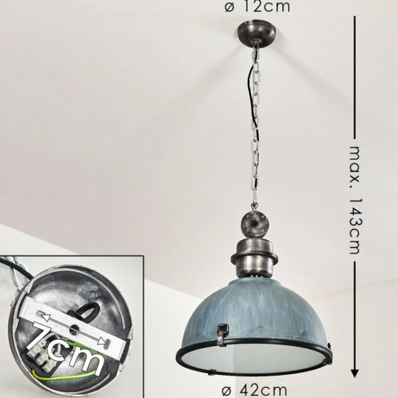 hofstein Suspension Ilvy Gris, Argenté, 1 lumière