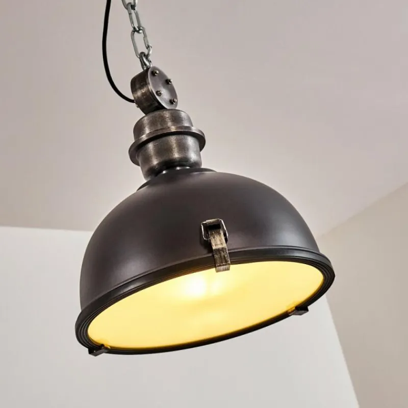Lampes Industrielles-hofstein Suspension Ilvy LED Noir, 1 lumière