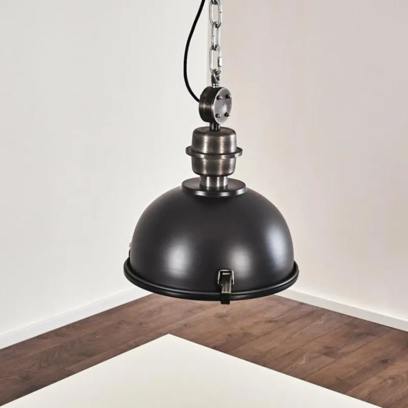 Lampes Industrielles-hofstein Suspension Ilvy LED Noir, 1 lumière