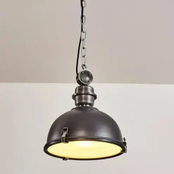 Lampes Industrielles-hofstein Suspension Ilvy LED Noir, 1 lumière