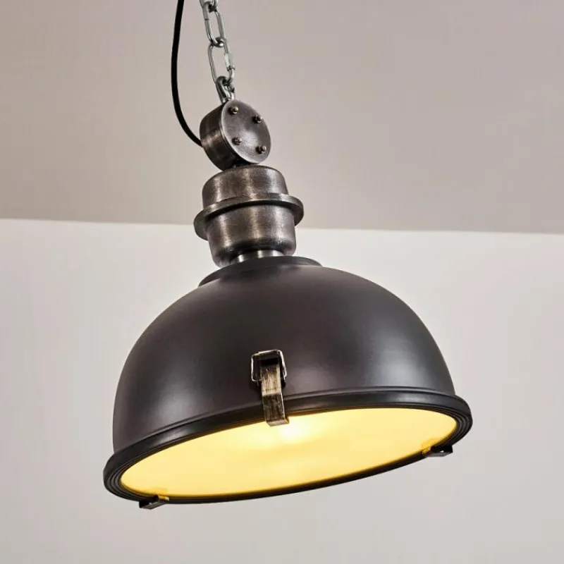 Lampes Industrielles-hofstein Suspension Ilvy LED Noir, 1 lumière