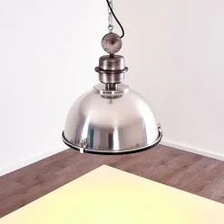 Lampes Industrielles-hofstein Suspension Ilvy Nickel mat, 1 lumière
