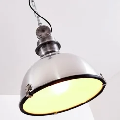 Lampes Industrielles-hofstein Suspension Ilvy Nickel mat, 1 lumière