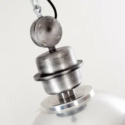 Lampes Industrielles-hofstein Suspension Ilvy Nickel mat, 1 lumière
