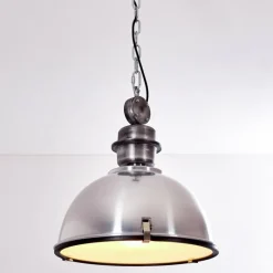 Lampes Industrielles-hofstein Suspension Ilvy Nickel mat, 1 lumière