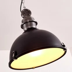 Lampes Industrielles-hofstein Suspension Ilvy Noir, 1 lumière