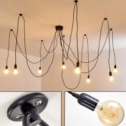 hofstein Suspension Imini Noir, 8 lumières