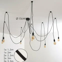 hofstein Suspension Imini Noir, 8 lumières