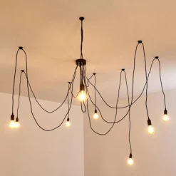 hofstein Suspension Imini Noir, 8 lumières