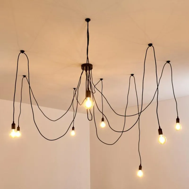 hofstein Suspension Imini Noir, 8 lumières