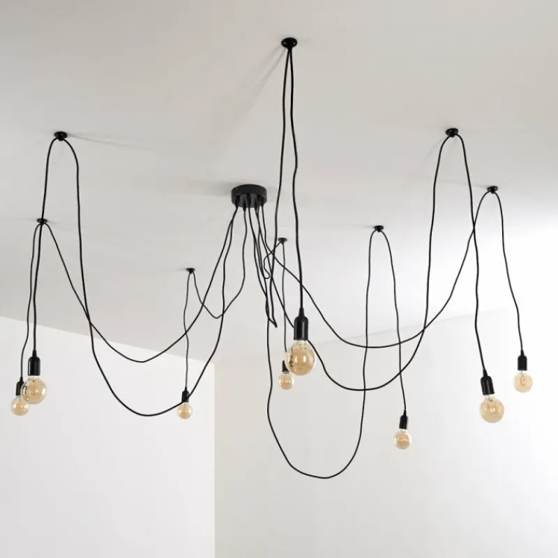 hofstein Suspension Imini Noir, 8 lumières