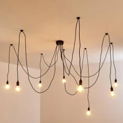 hofstein Suspension Imini Noir, 8 lumières