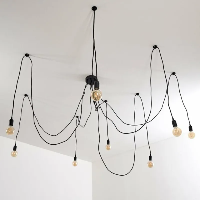 hofstein Suspension Imini Noir, 8 lumières