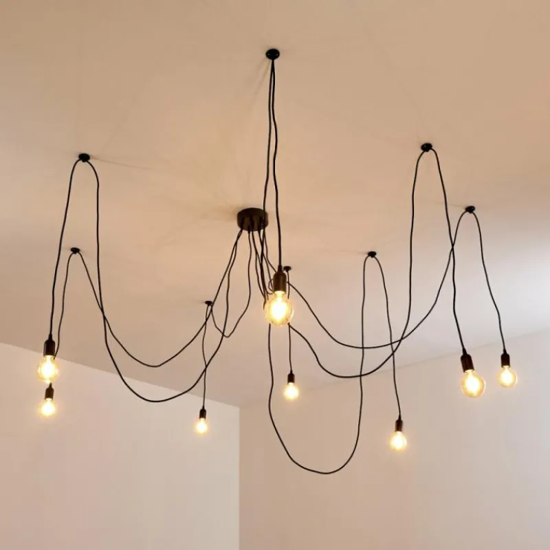 hofstein Suspension Imini Noir, 8 lumières