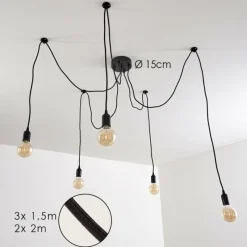 hofstein Suspension Imini Noir, 5 lumières