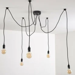 hofstein Suspension Imini Noir, 5 lumières