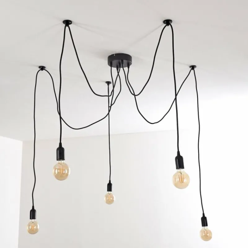 hofstein Suspension Imini Noir, 5 lumières