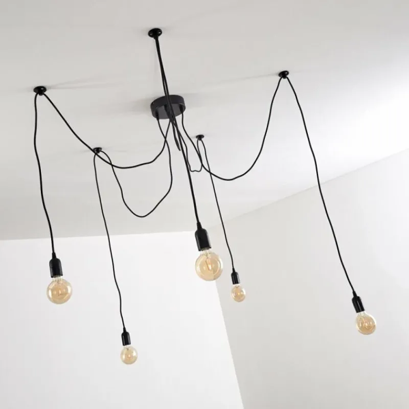 hofstein Suspension Imini Noir, 5 lumières